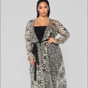 Gold & Black Duster Coat